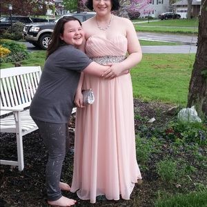 Cute light pink prom dress